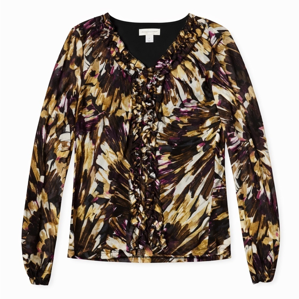 Christopher & Banks Abstract Patterned Blouse - Picture 2 of 2